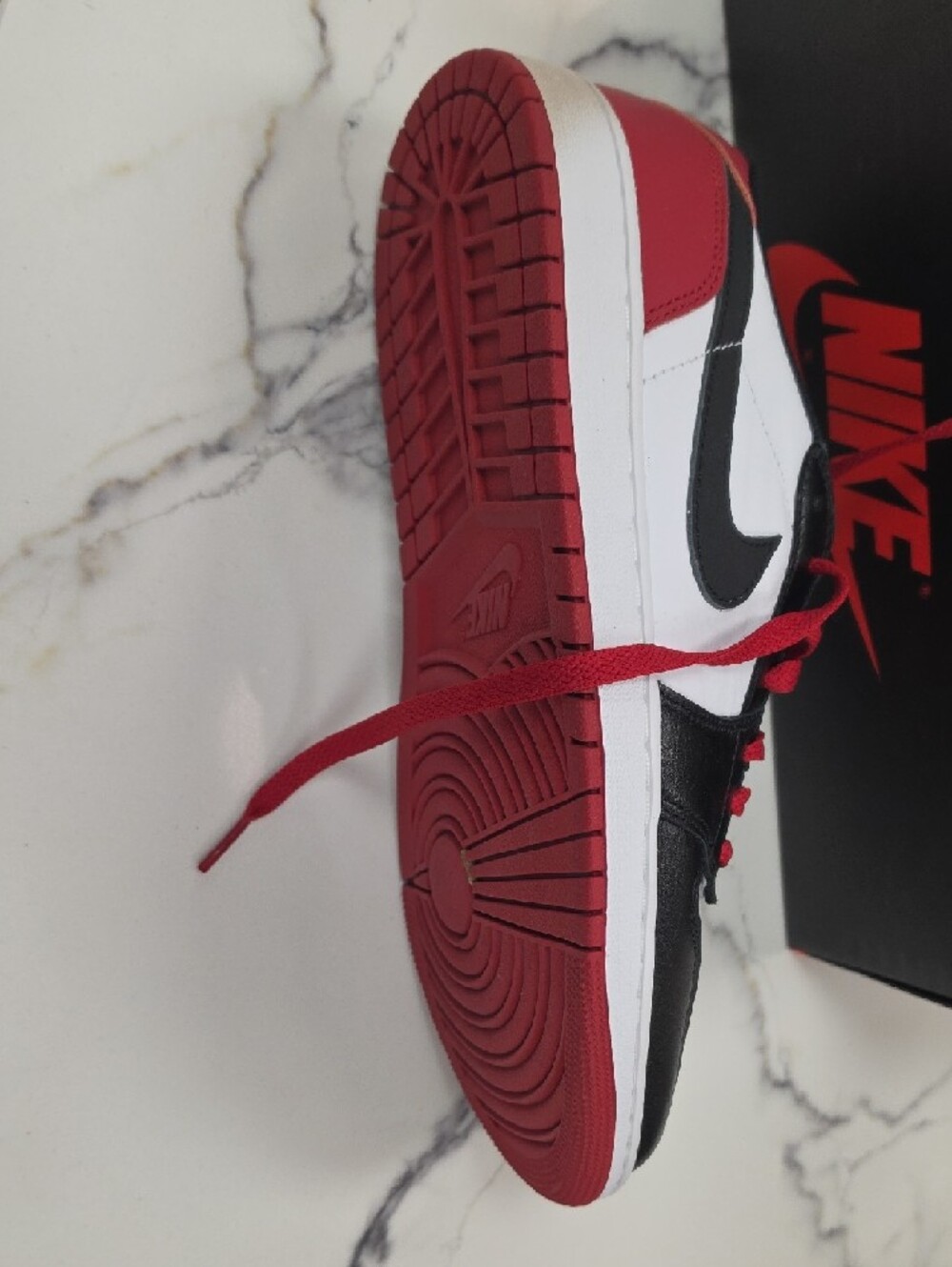 Nike Low-Top Sneakers in Black, White, and Red - Picture 6 of 8